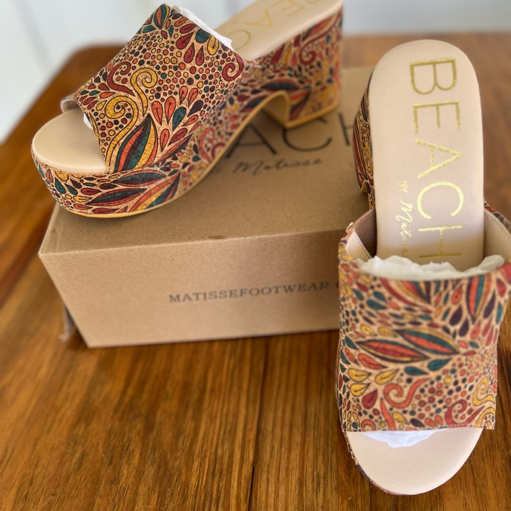 Matisse Beach Paisley Cork Clogs